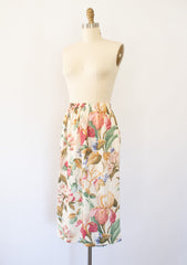 70s Tropical Floral Skirt