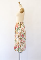 70s Tropical Floral Skirt
