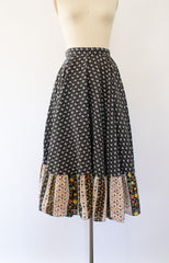 70s Prairie Floral Skirt