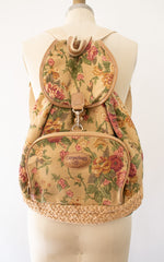 80s Carpetbags of America Floral Backpack