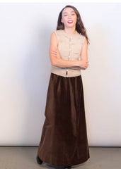 60s Velvet Maxi Skirt