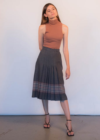 70s Boho Terracotta Skirt