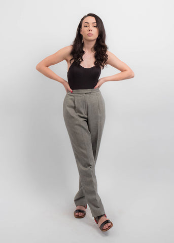 80s High-Waisted Speckled Trousers