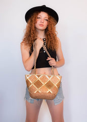 80s Woven Straw Bag