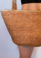 80s Woven Straw Bag