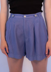 90s Linen Pleated Shorts