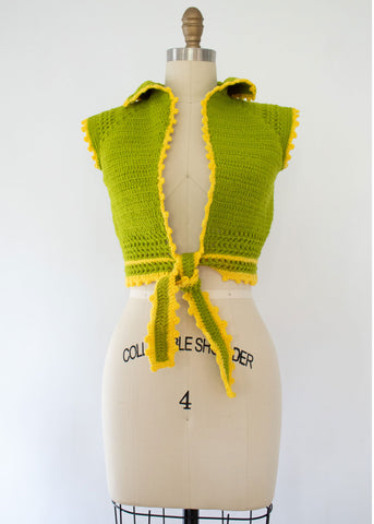 60s Mustard Knit Top