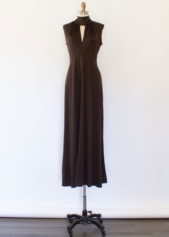 40s Black Rayon Dress