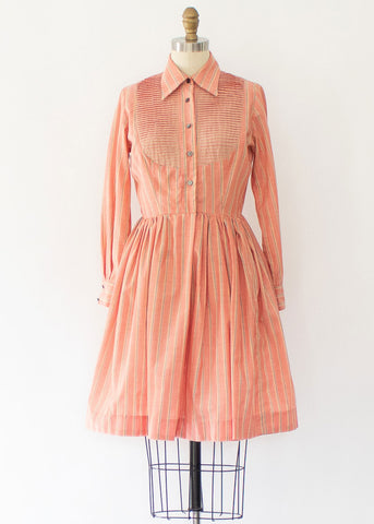 70s Victor Costa Pleated Dress
