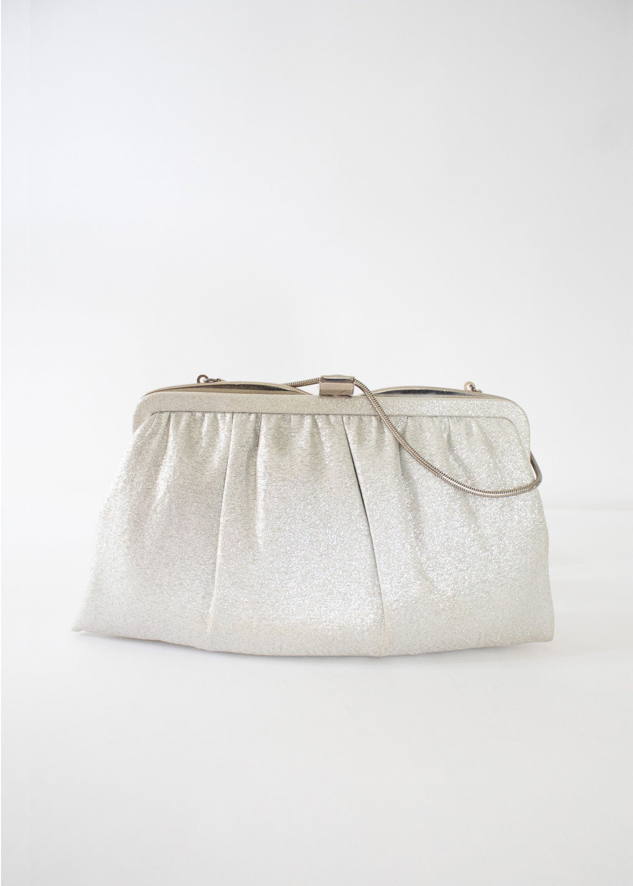 50s Silver Lurex Handbag