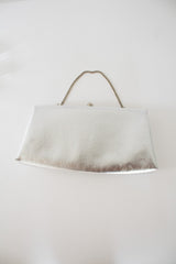 60s Silver Lurex Bow Handbag