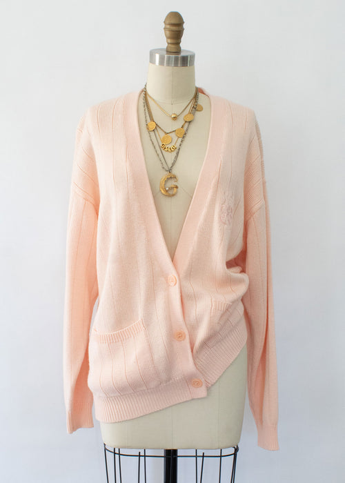 80s Emblem Preppy Cardigan