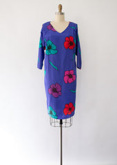 80s Floral Jaquard Sack Dress