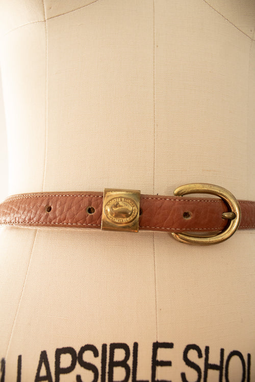 80s Dooney Bourke Tan Leather Belt