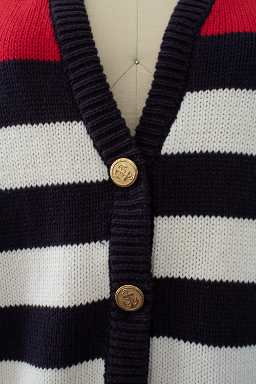 80s Americana Nautical Cardigan