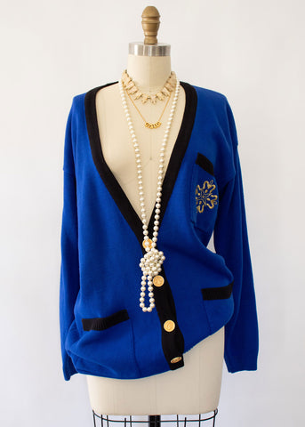 80s Academia Knit Cardigan