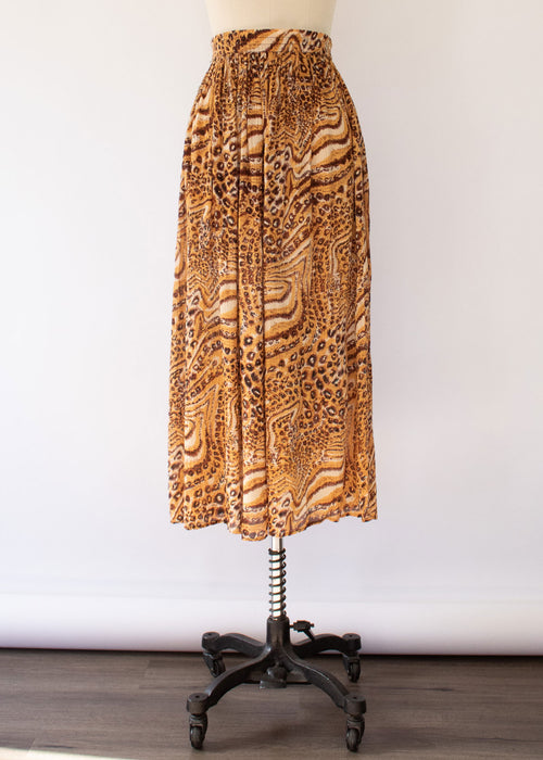 90s Cheetah Print Gauzy Skirt