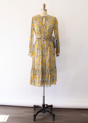 70s Native American Cotton Gauzy Dress