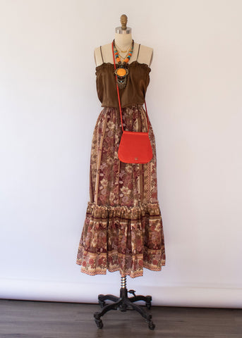 70s Native American Cotton Gauzy Dress