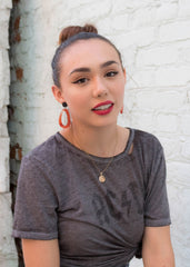 Amber Swirl Acrylic Earrings