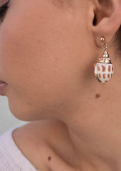 Multi-Length Conch Shell Dangle Earrings