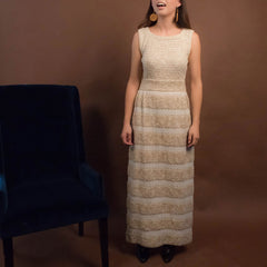 60s Bohemian Ecru Lace Dress
