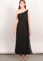 60s I. Magnin Silk Chiffon Dress