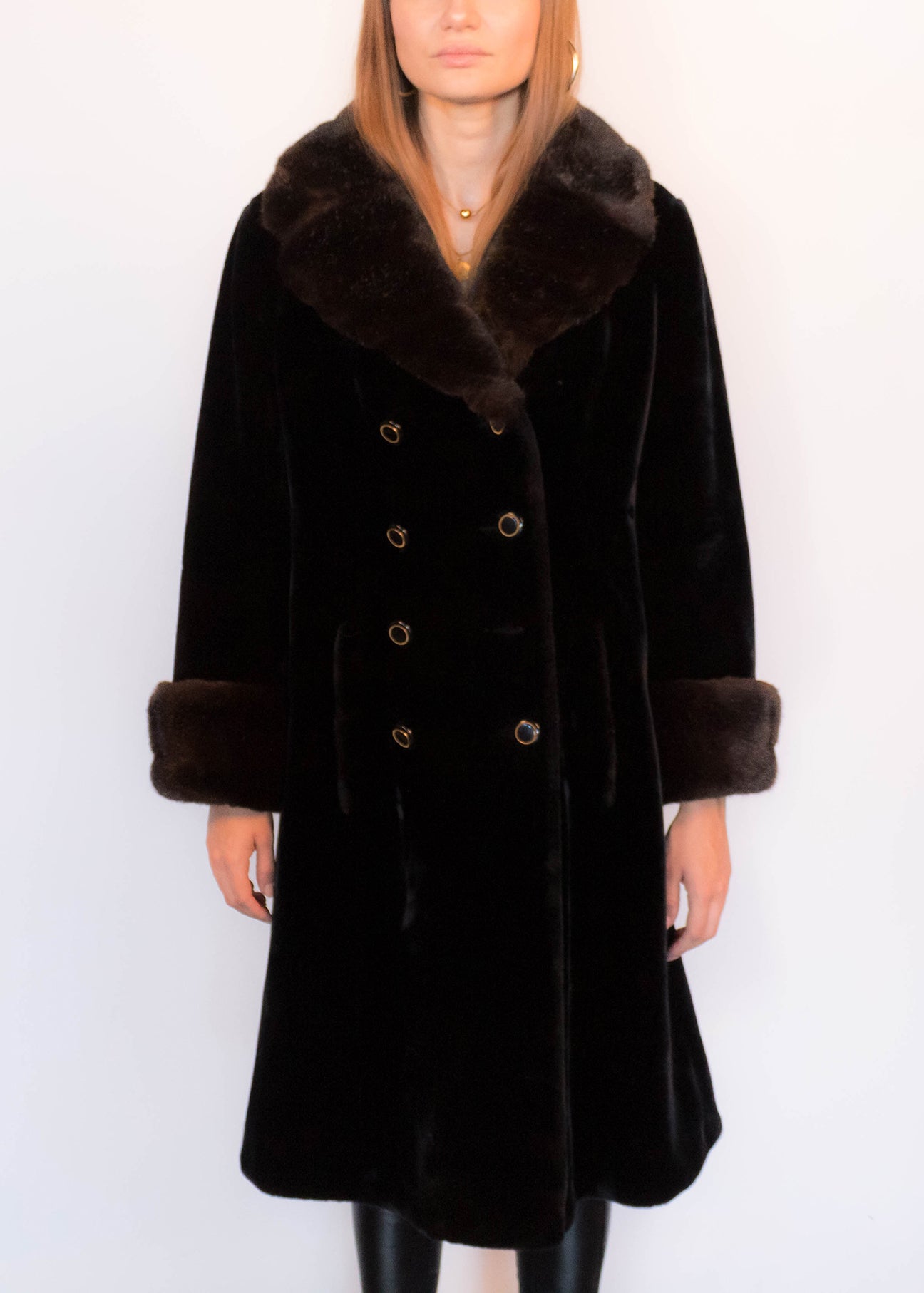 60s Mod Faux Fur Coat