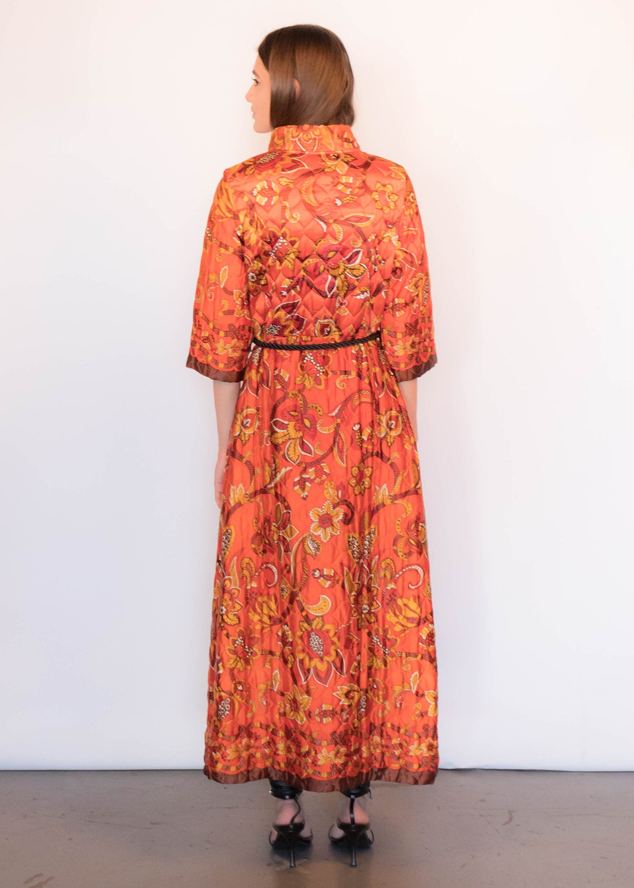 60s Asian Quilted Robe