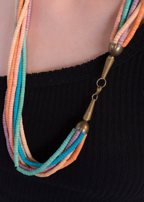 70s Multi-Strand Beaded Necklace