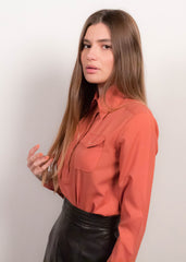 70s Pointy Collar Western Blouse