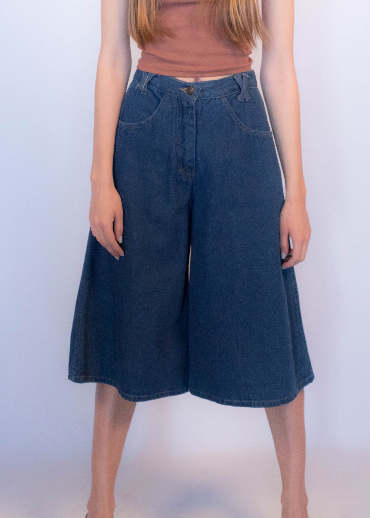 Blue Culotte Trousers With Knot | TALLY WEiJL Germany