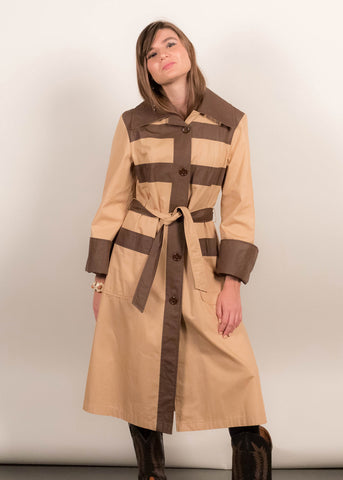 80s Structured Wool Tweed Coat