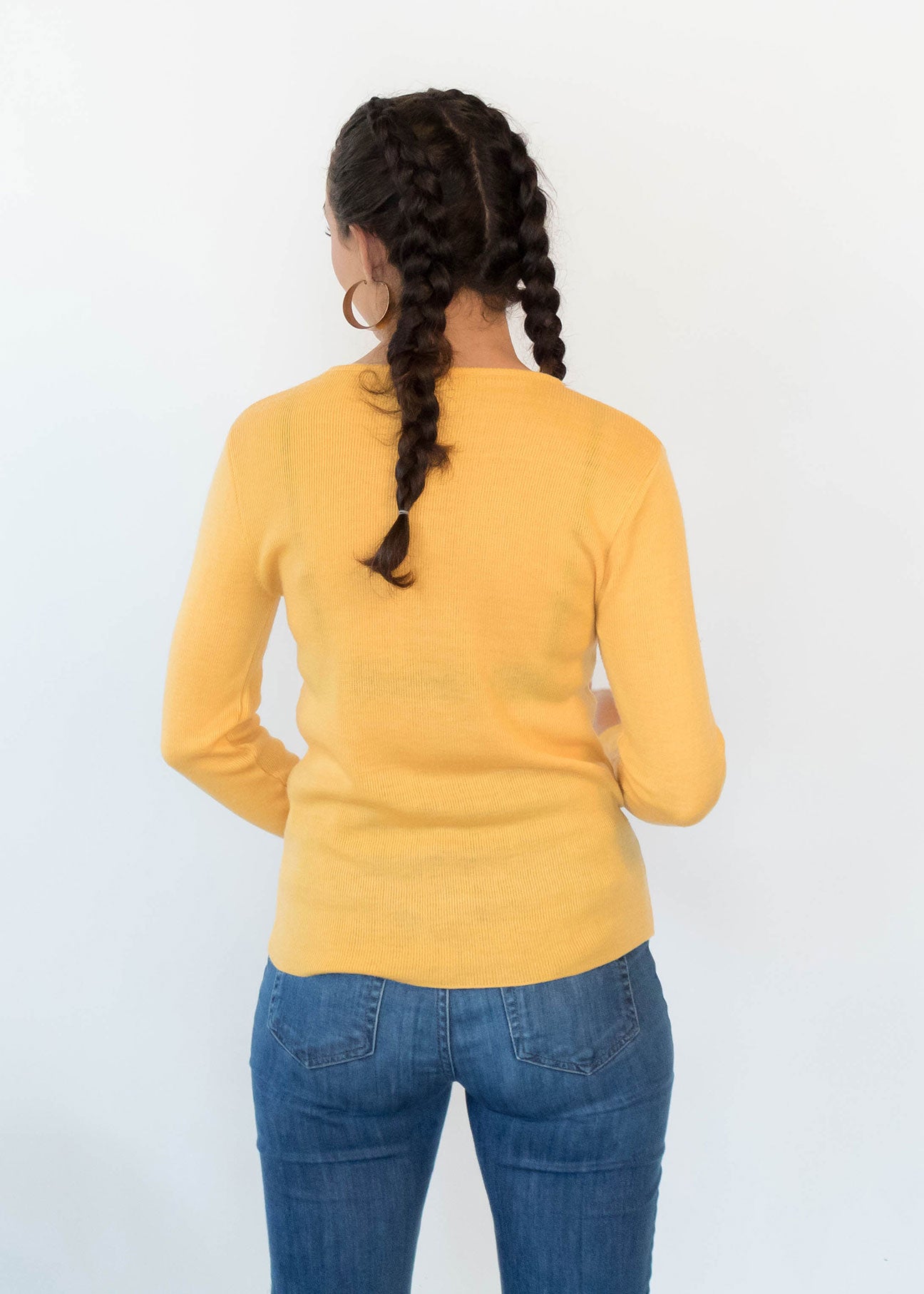 60s Mustard Knit Top