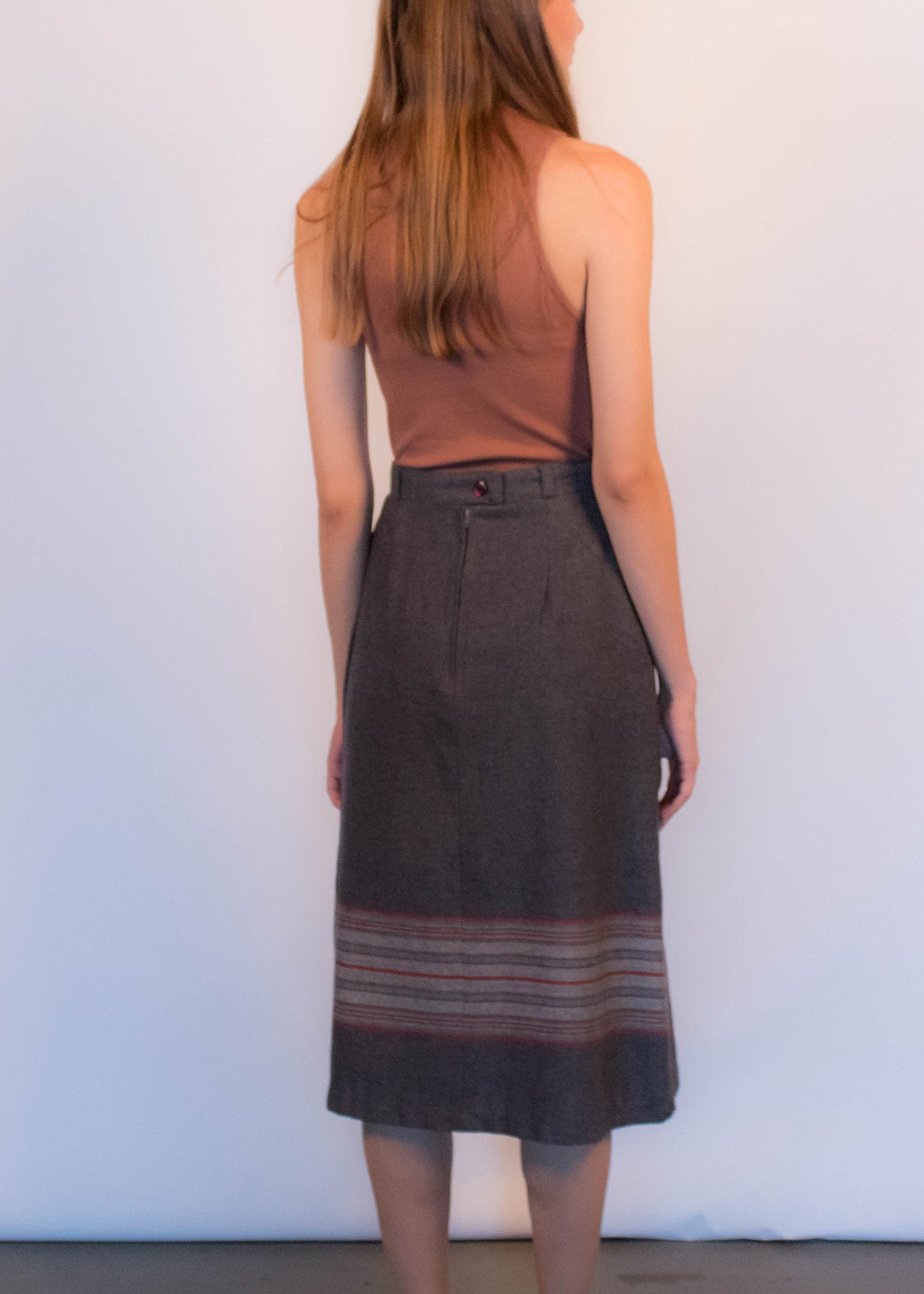 70s High-Waisted Pleated Skirt