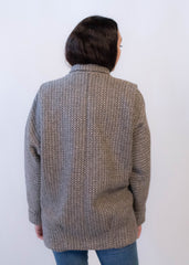 80s Structured Wool Tweed Coat
