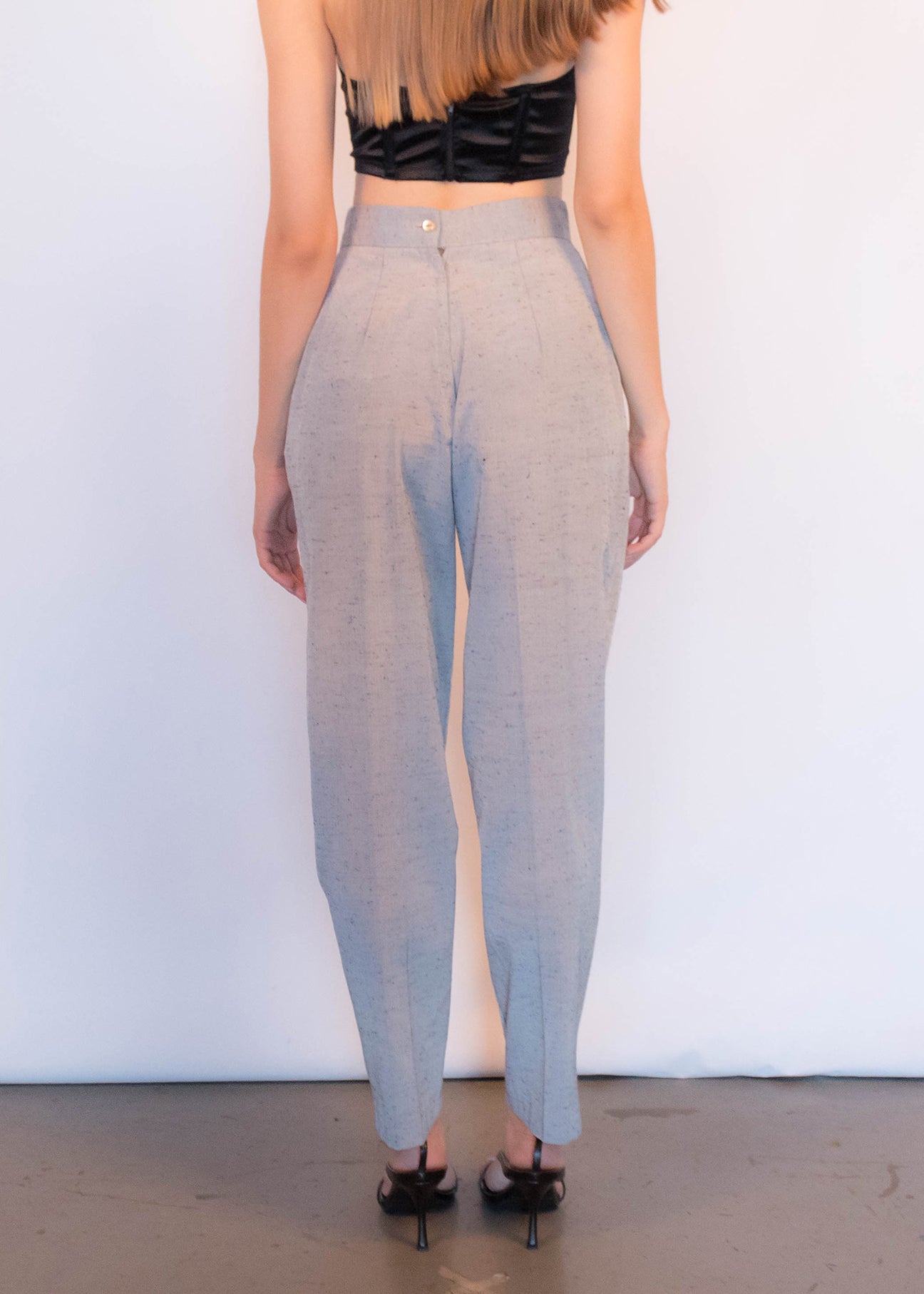 80s High-Waisted Speckled Trousers – gisela&Zoe