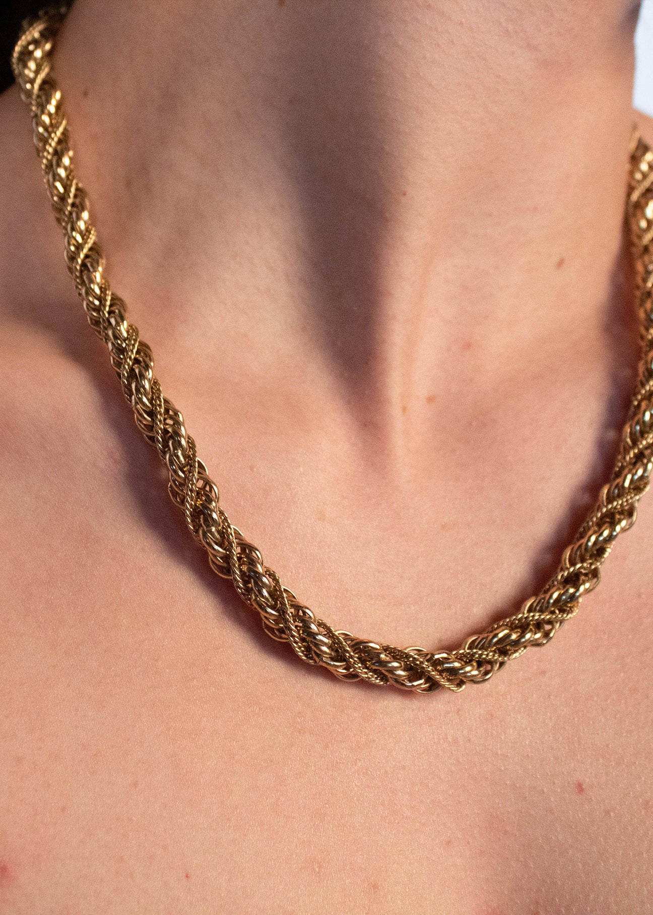 Vintage Monet Gold Rope Chain Necklace