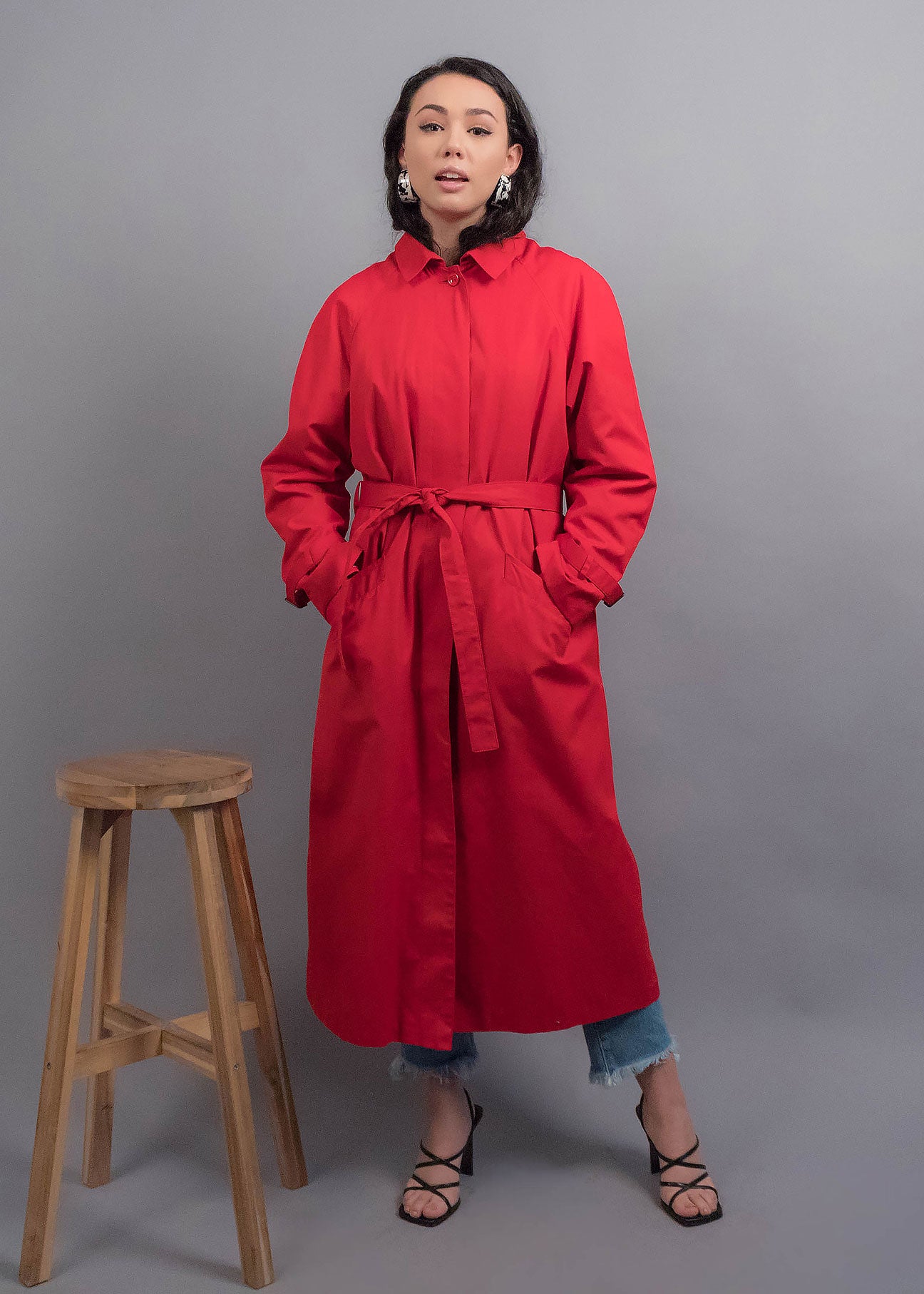 Fashion Classic for Autumn: A rusty red Trench Coat by Ginger Jackie