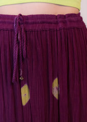 90s Crinkled Tie-Dye Skirt