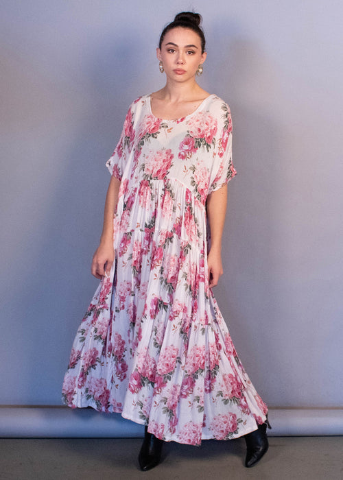 90s Gauzy Floral Dress