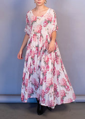 90s Gauzy Floral Dress