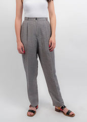90s Gingham Linen Pants