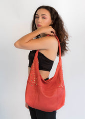 Y2K Red Leather Hobo Purse
